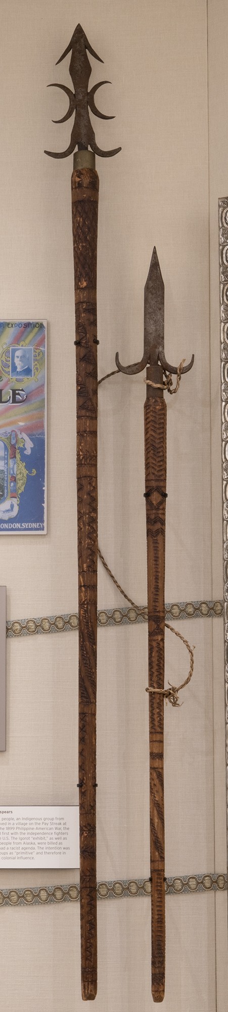 Image of Igorot spear from the Alaska-Yukon-Pacific Exposition (AYPE) replica village, 1909